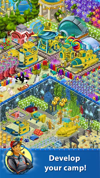 Treasure Diving МОД/Взлом [Меню, Бесконечные монеты и Открытые уровни] Screenshot 5