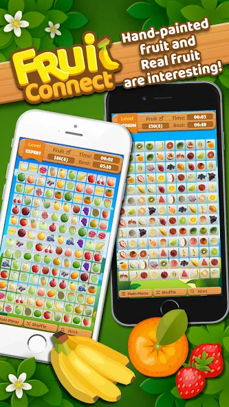 Fruit Connect (Фрукт Коннект) МОД/Взлом [Меню, Бесконечные монеты и Открытые уровни] Screenshot 1