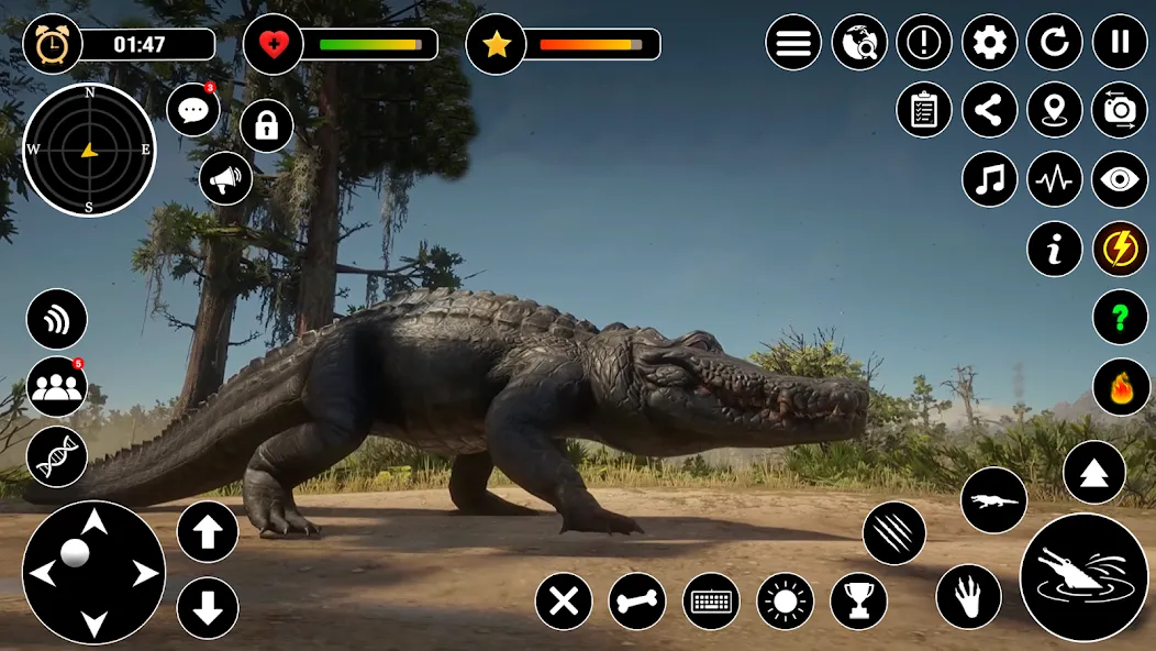 Animal Crocodile Attack Sim (Энимал Крокодайл Аттак Сим) МОД/Взлом [Бесконечные деньги, Монеты и Мега MOD] Screenshot 1