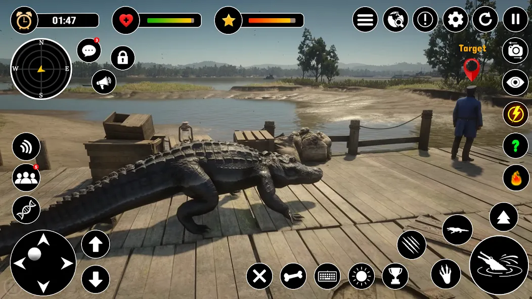 Animal Crocodile Attack Sim (Энимал Крокодайл Аттак Сим) МОД/Взлом [Бесконечные деньги, Монеты и Мега MOD] Screenshot 2