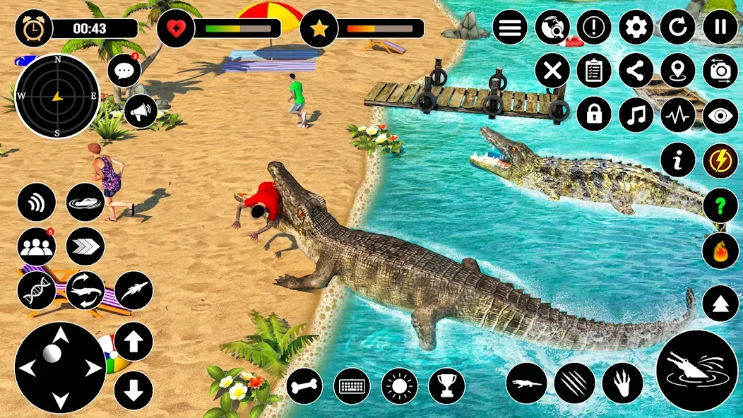 Animal Crocodile Attack Sim (Энимал Крокодайл Аттак Сим) МОД/Взлом [Бесконечные деньги, Монеты и Мега MOD] Screenshot 3