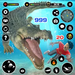 Скачать Взломанная Animal Crocodile Attack Sim на Андроид (Много денег) бесплатно
