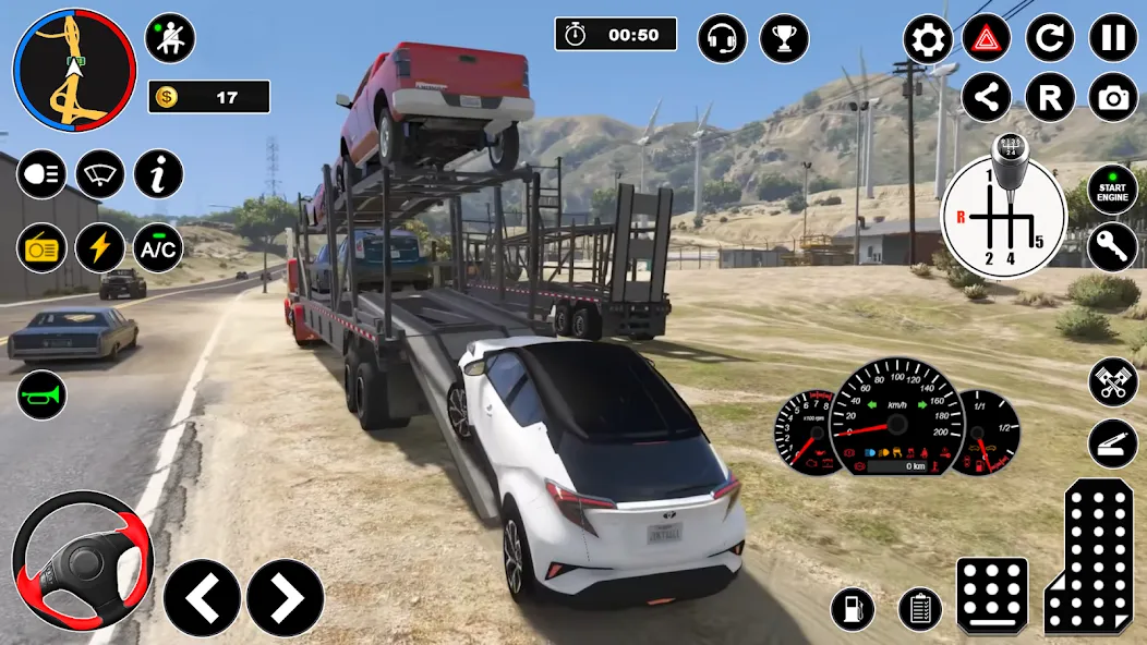 Car Transport - Truck Games 3D МОД/Взлом [Все открыто, Дополнительные деньги и Меню MOD] Screenshot 3