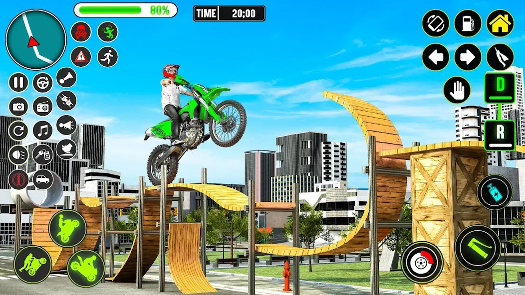GT Bike Racing Game Moto Stunt (ДжиТи Байк Рейсинг Гейм Мото Стант) МОД/Взлом [Много монет, Открытые уровни и Мега MOD] Screenshot 1