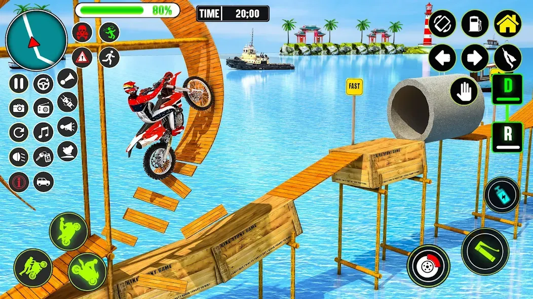 GT Bike Racing Game Moto Stunt (ДжиТи Байк Рейсинг Гейм Мото Стант) МОД/Взлом [Много монет, Открытые уровни и Мега MOD] Screenshot 2