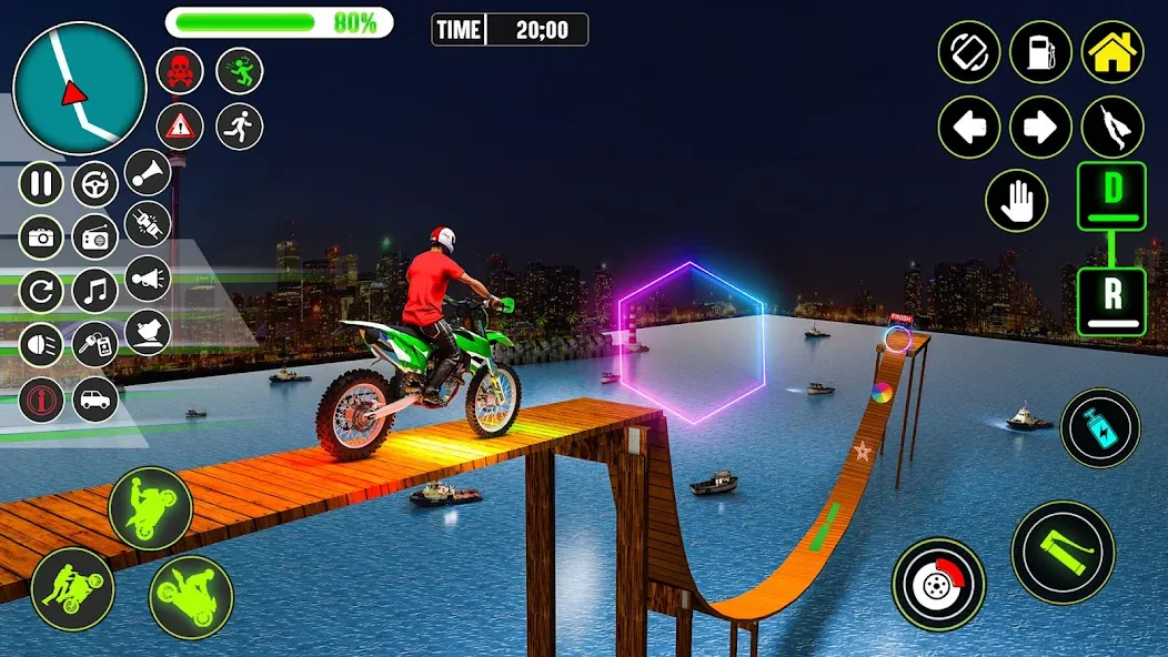 GT Bike Racing Game Moto Stunt (ДжиТи Байк Рейсинг Гейм Мото Стант) МОД/Взлом [Много монет, Открытые уровни и Мега MOD] Screenshot 4