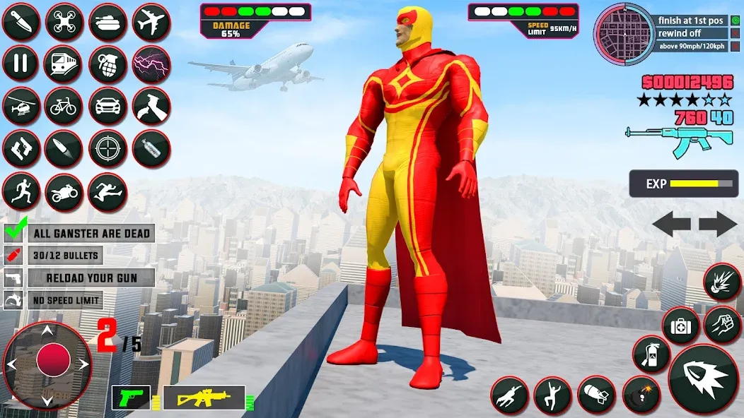 Rope Hero: Speed Hero Games (Роуп Хиро) МОД/Взлом [Меню, Бесконечные монеты и Открытые уровни] Screenshot 1