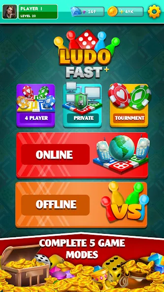 Multiplayer Dice Ludo Games (Мультиплеер Дайс Лудо Игры) МОД/Взлом [Много монет, Открытые уровни и Мега MOD] Screenshot 1
