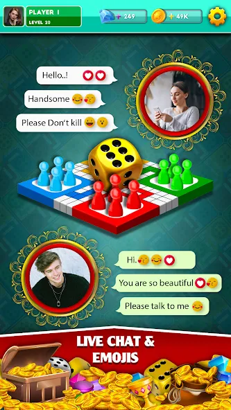 Multiplayer Dice Ludo Games (Мультиплеер Дайс Лудо Игры) МОД/Взлом [Много монет, Открытые уровни и Мега MOD] Screenshot 2