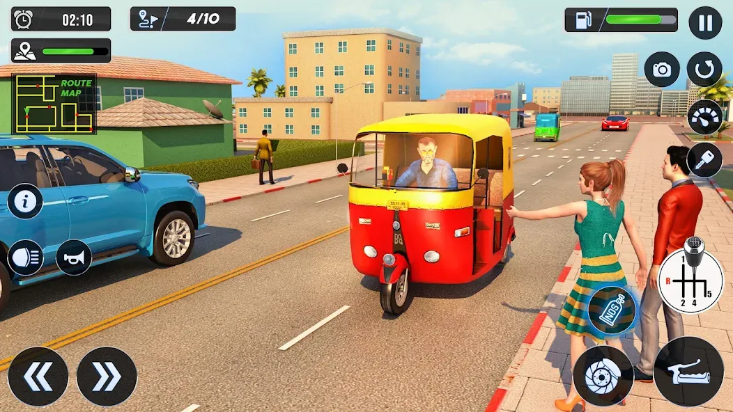 Tuk Tuk Auto Driving Games 3D МОД/Взлом [Много денег, Монет и Все открыто] Screenshot 3