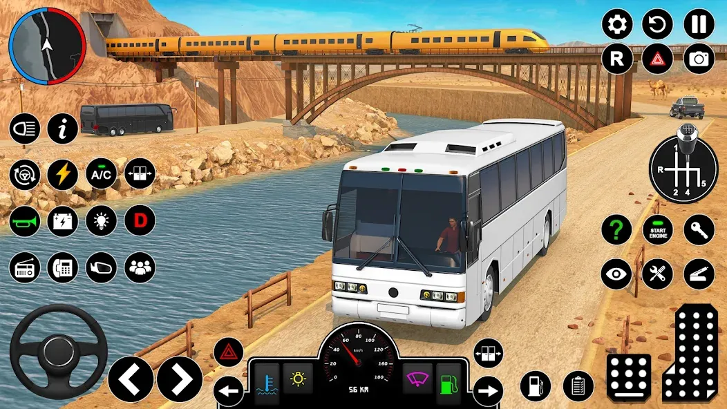 Offroad Bus Simulator Bus Game (Оффроуд Автобус Симулятор Игра) МОД/Взлом [Все открыто, Дополнительные деньги и Меню MOD] Screenshot 1