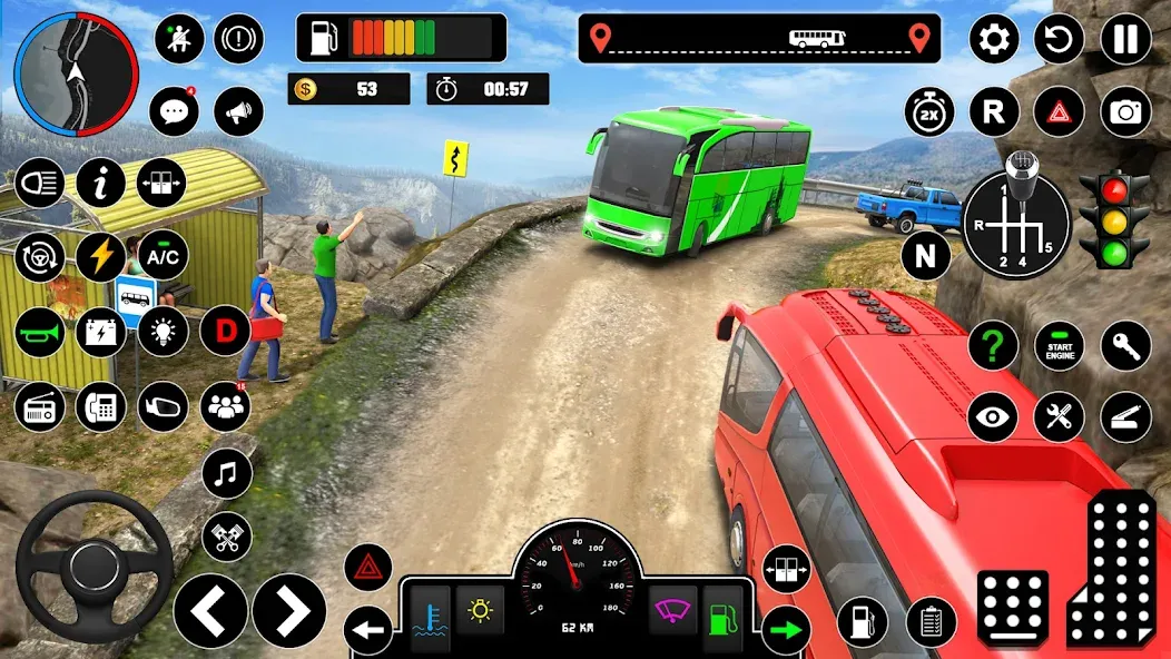 Offroad Bus Simulator Bus Game (Оффроуд Автобус Симулятор Игра) МОД/Взлом [Все открыто, Дополнительные деньги и Меню MOD] Screenshot 4