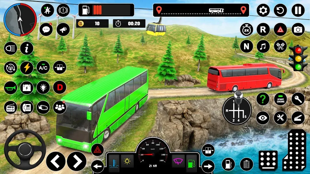 Offroad Bus Simulator Bus Game (Оффроуд Автобус Симулятор Игра) МОД/Взлом [Все открыто, Дополнительные деньги и Меню MOD] Screenshot 5