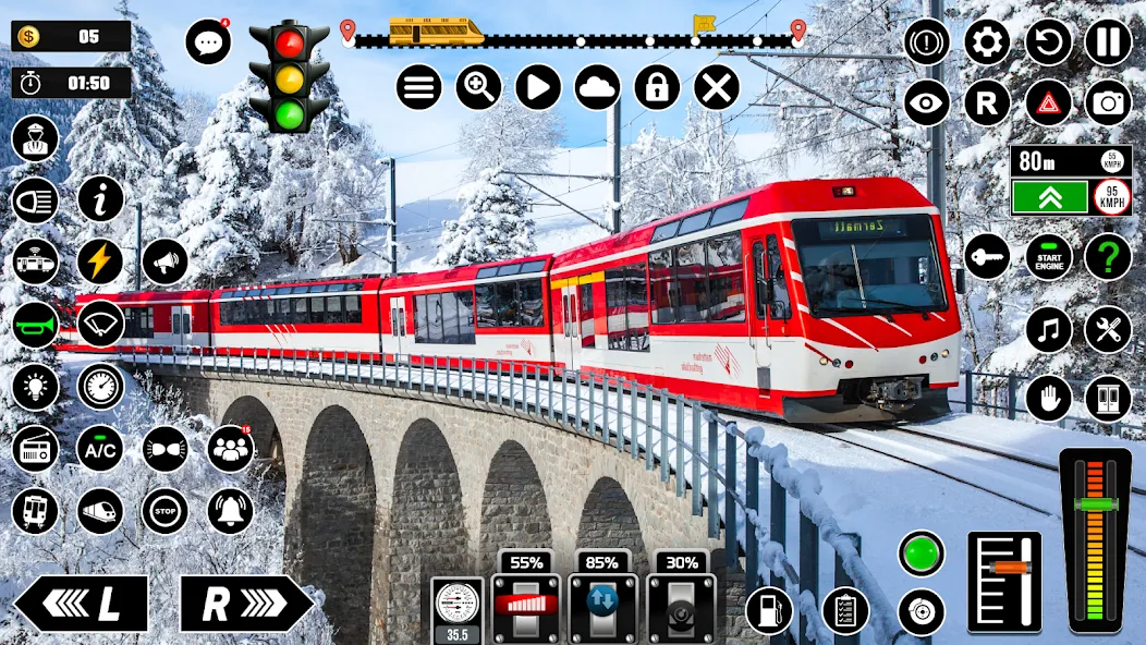 Railway Train Simulator Games МОД/Взлом [Все открыто, Дополнительные деньги и Меню MOD] Screenshot 2