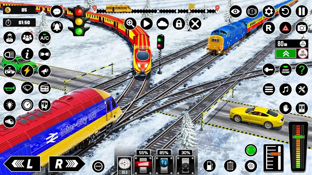Railway Train Simulator Games МОД/Взлом [Все открыто, Дополнительные деньги и Меню MOD] Screenshot 3
