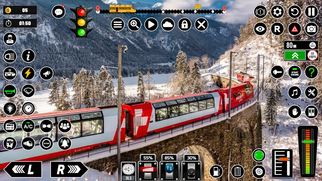 Railway Train Simulator Games МОД/Взлом [Все открыто, Дополнительные деньги и Меню MOD] Screenshot 5