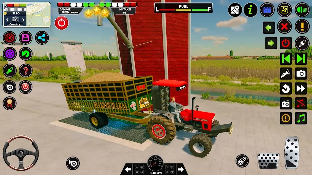Tractor Driving - Tractor Game МОД/Взлом [Меню, Бесконечные монеты и Открытые уровни] Screenshot 4