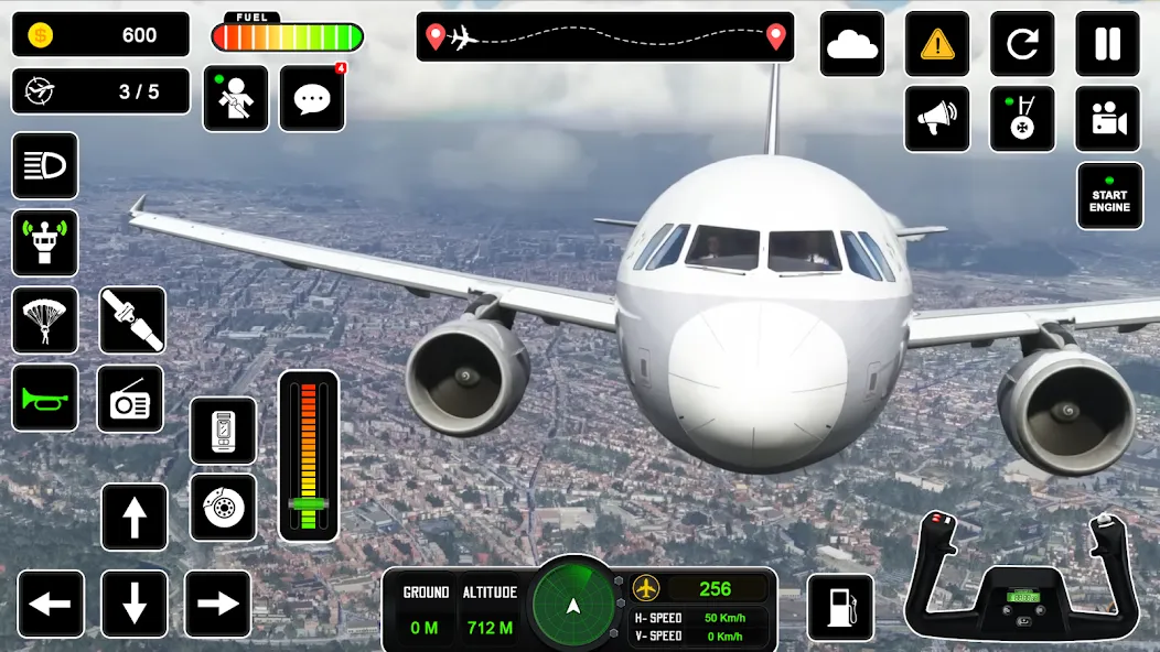 Pilot Simulator: Airplane Game МОД/Взлом [Меню, Бесконечные монеты и Открытые уровни] Screenshot 2