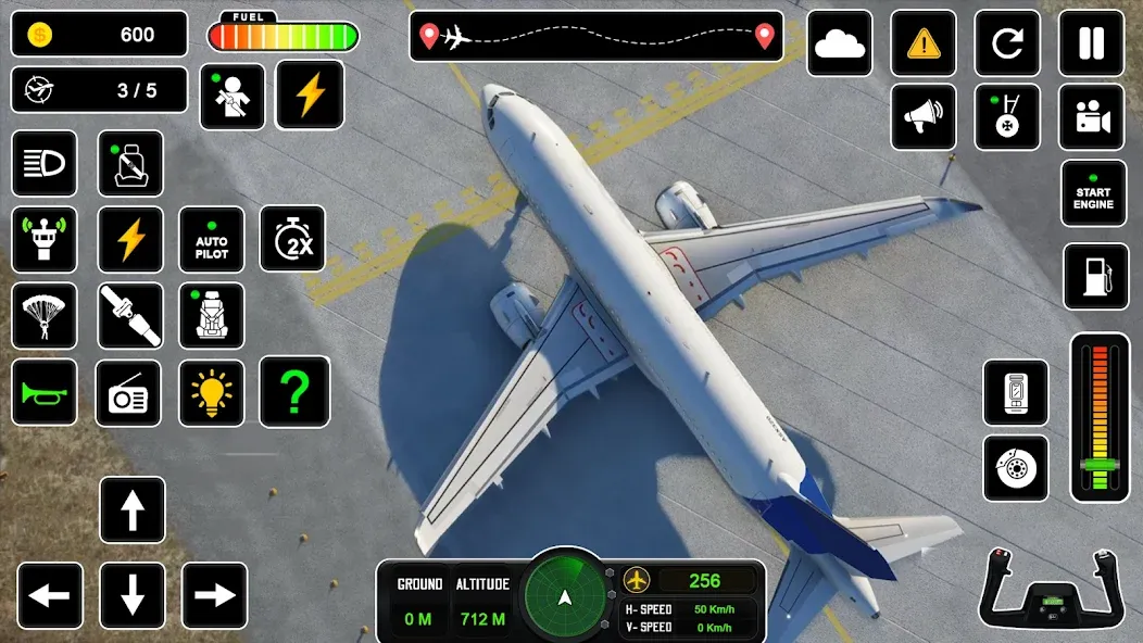 Pilot Simulator: Airplane Game МОД/Взлом [Меню, Бесконечные монеты и Открытые уровни] Screenshot 4