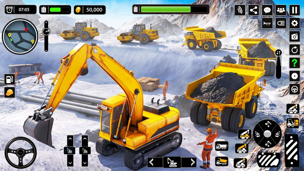 Snow Offroad Construction Game МОД/Взлом [Много монет, Открытые уровни и Мега MOD] Screenshot 2