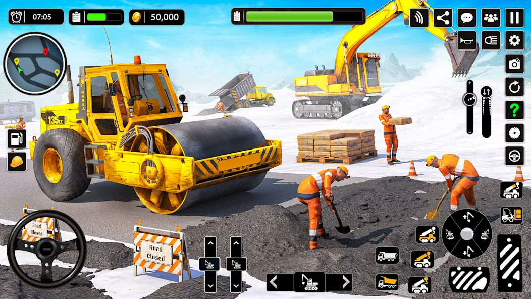Snow Offroad Construction Game МОД/Взлом [Много монет, Открытые уровни и Мега MOD] Screenshot 4