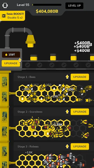 Idle Bee Factory Tycoon МОД/Взлом [Бесконечные деньги, Монеты и Мега MOD] Screenshot 3