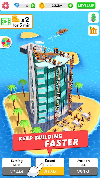 Idle Construction 3D (Айдл Конструкшн 3Д) МОД/Взлом [Деньги, Монеты и Меню MOD] Screenshot 2