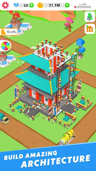 Idle Construction 3D (Айдл Конструкшн 3Д) МОД/Взлом [Деньги, Монеты и Меню MOD] Screenshot 4