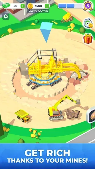 Mining Inc. МОД/Взлом [Все открыто, Дополнительные деньги и Меню MOD] Screenshot 1