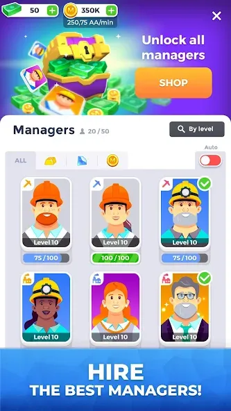 Mining Inc. МОД/Взлом [Все открыто, Дополнительные деньги и Меню MOD] Screenshot 4