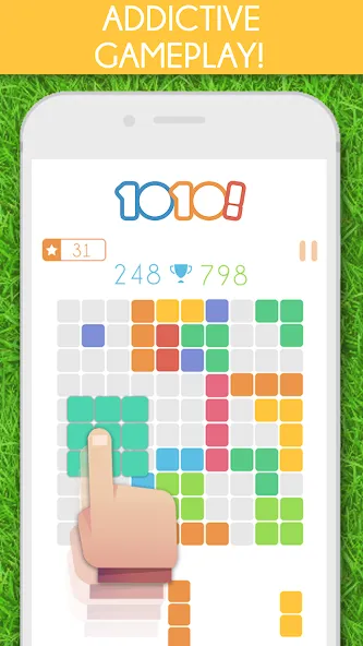1010! Block Puzzle Game МОД/Взлом [Много монет, Открытые уровни и Мега MOD] Screenshot 1