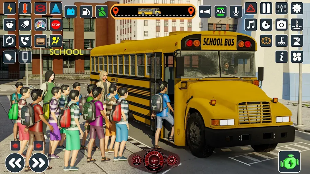School Bus 3d : City Bus Games (Школьный автобус симулятор игры на автобусе) МОД/Взлом [Все открыто, Дополнительные деньги и Меню MOD] Screenshot 3