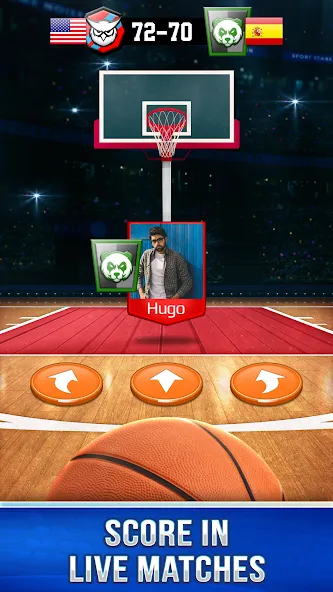 Basketball Rivals: Sports Game (Баскетбол Ривалс) МОД/Взлом [Деньги, Монеты и Меню MOD] Screenshot 1