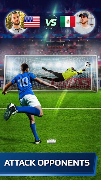 Football Rivals: Soccer Game (Футбольные соперники) МОД/Взлом [Много монет, Открытые уровни и Мега MOD] Screenshot 1