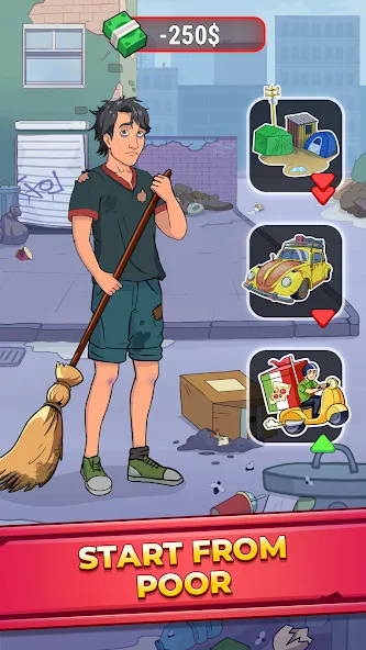 Rich Inc. Business & Idle Life МОД/Взлом [Деньги, Монеты и Меню MOD] Screenshot 1