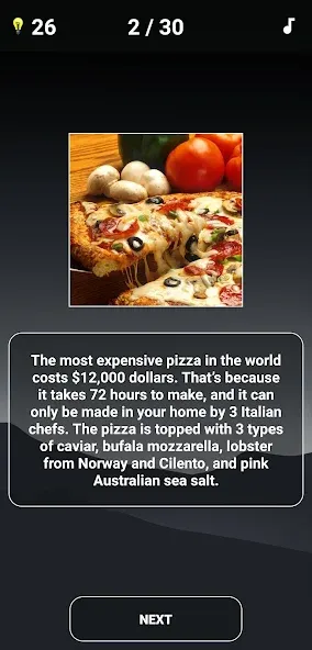 Guess the Food: Food Quiz МОД/Взлом [Меню, Бесконечные монеты и Открытые уровни] Screenshot 4