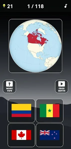 Guess the World Map Quiz МОД/Взлом [Много денег, Монет и Все открыто] Screenshot 2