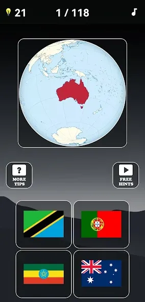 Guess the World Map Quiz МОД/Взлом [Много денег, Монет и Все открыто] Screenshot 4