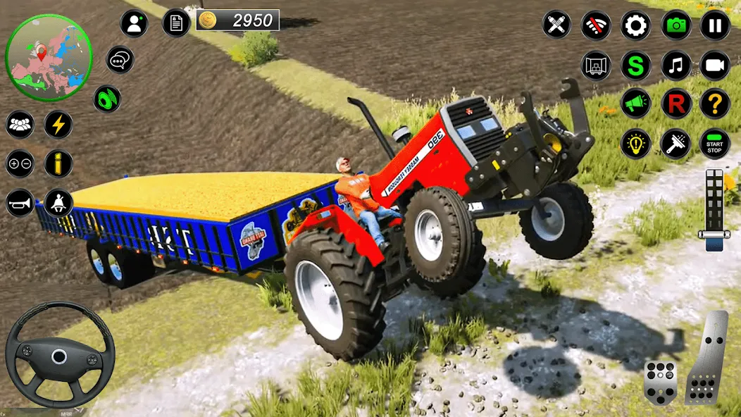 Real Farmer Tractor Drive Game (Фармер Трактор 3Д Фермерские Игры) МОД/Взлом [Все открыто, Дополнительные деньги и Меню MOD] Screenshot 2