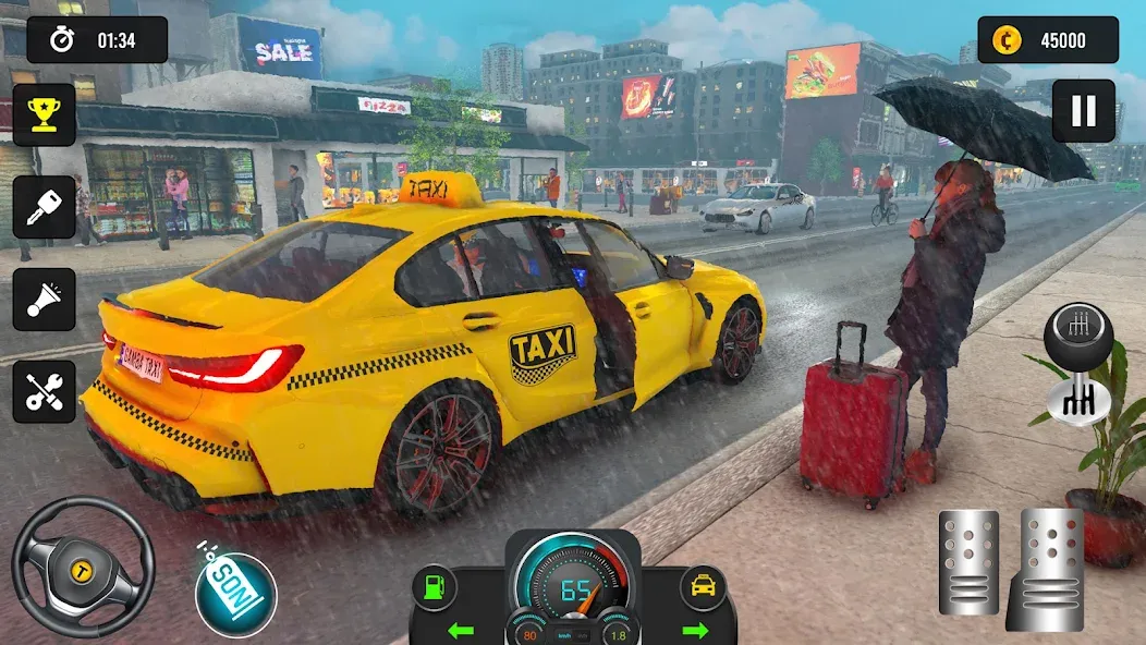 Taxi Simulator 3d Taxi Driver МОД/Взлом [Много денег, Монет и Все открыто] Screenshot 2
