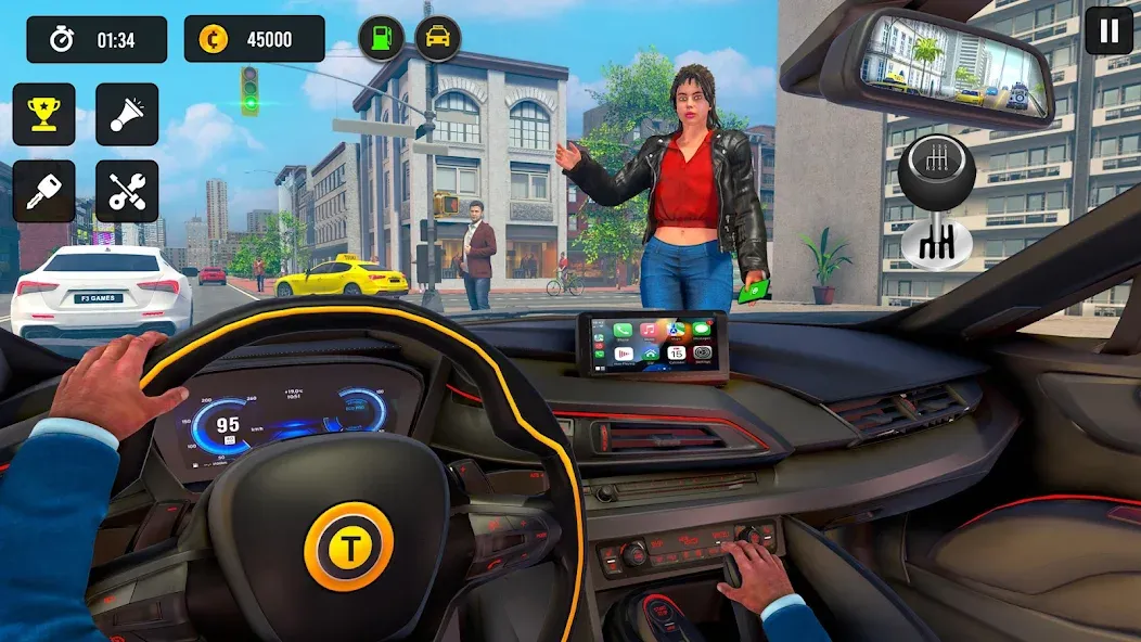 Taxi Simulator 3d Taxi Driver МОД/Взлом [Много денег, Монет и Все открыто] Screenshot 5