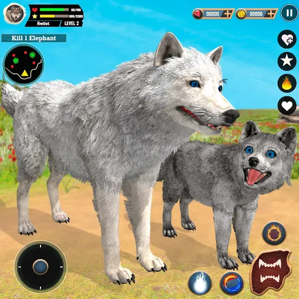 Wild Wolf Simulator Games МОД/Взлом [Деньги, Монеты и Меню MOD] Screenshot 1
