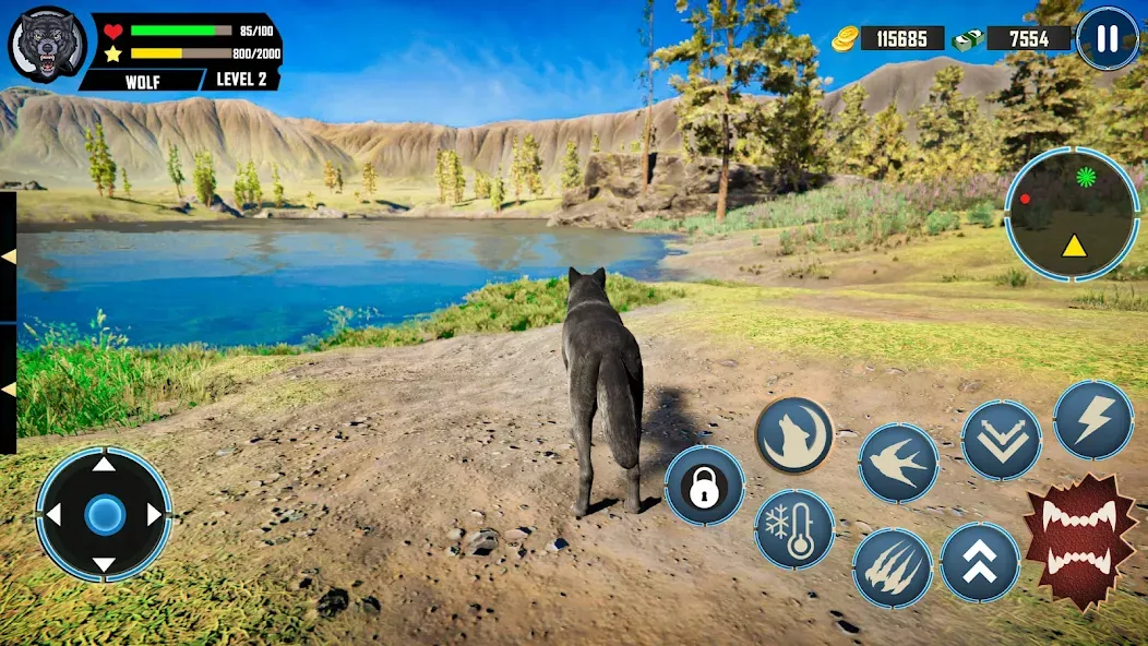 Wild Wolf Simulator Games МОД/Взлом [Деньги, Монеты и Меню MOD] Screenshot 2