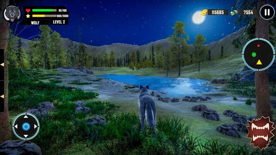 Wild Wolf Simulator Games МОД/Взлом [Деньги, Монеты и Меню MOD] Screenshot 4