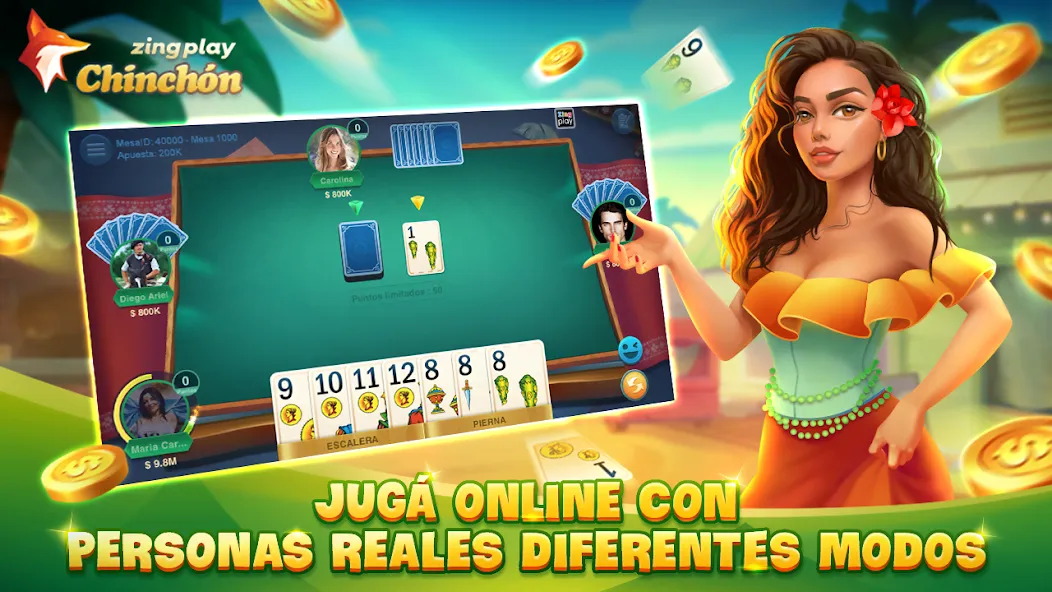 ChinChón Zingplay Juego Online МОД/Взлом [Меню, Бесконечные монеты и Открытые уровни] Screenshot 1