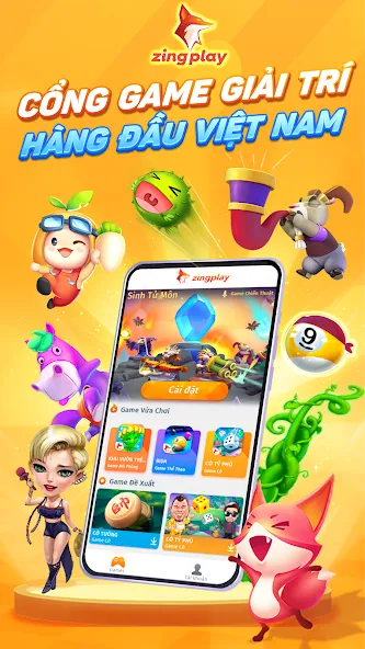 ZingPlay HD Cổng game giải trí МОД/Взлом [Бесконечные деньги, Монеты и Мега MOD] Screenshot 1