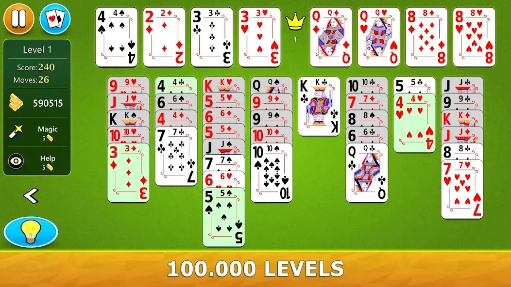 FreeCell Solitaire - Card Game МОД/Взлом [Бесконечные деньги, Монеты и Мега MOD] Screenshot 2