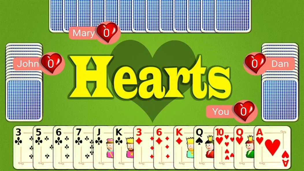 Hearts Mobile МОД/Взлом [Все открыто, Дополнительные деньги и Меню MOD] Screenshot 1