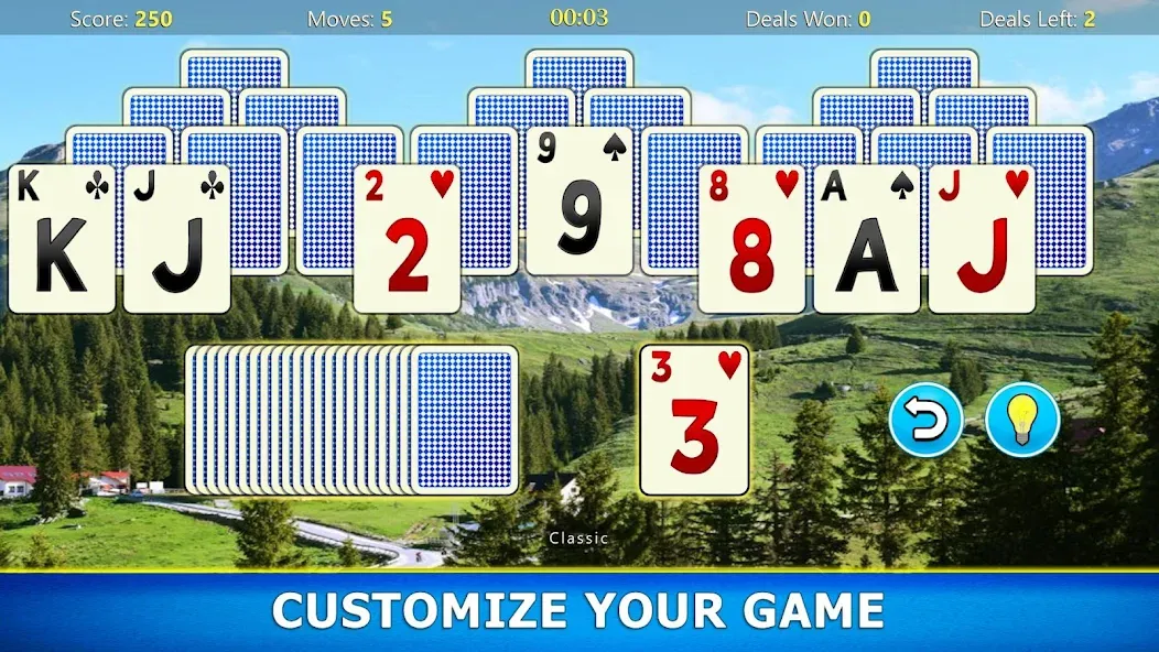 TriPeaks Solitaire Mobile МОД/Взлом [Много денег, Монет и Все открыто] Screenshot 3