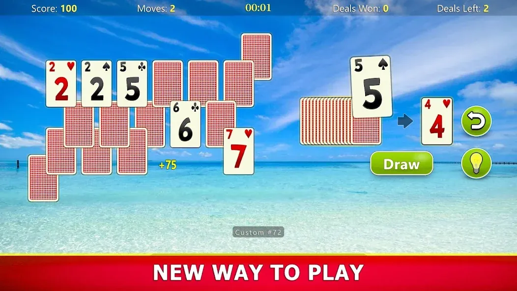 TriPeaks Solitaire Mobile МОД/Взлом [Много денег, Монет и Все открыто] Screenshot 4
